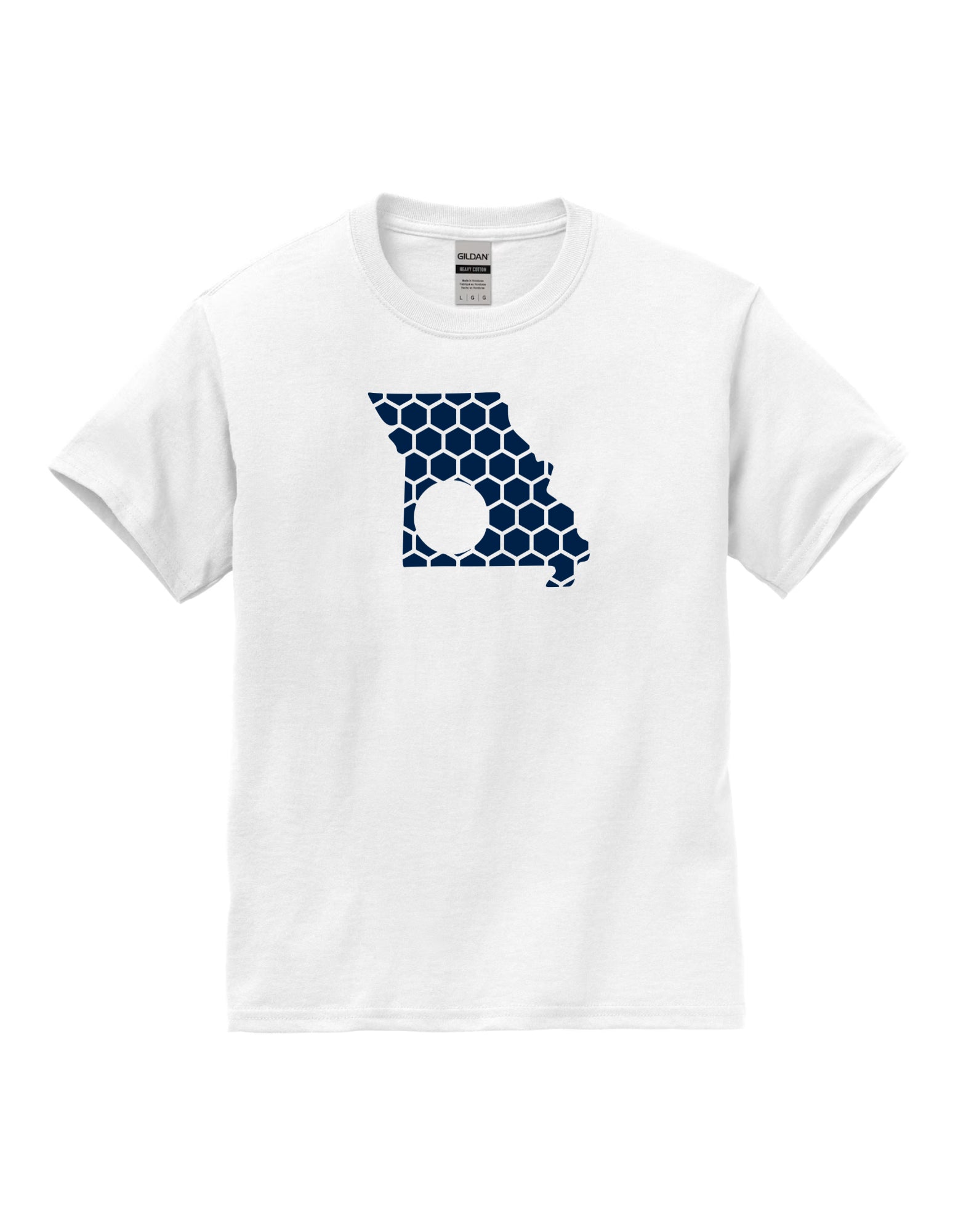 Missouri Honeycomb Crewneck T-Shirt-Rogue Magnolia Custom Designs