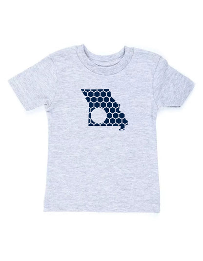 Missouri Honeycomb Crewneck T-Shirt-Rogue Magnolia Custom Designs