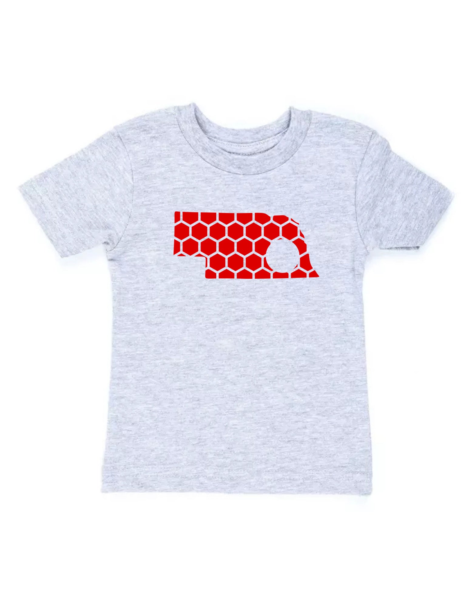 Nebraska Honeycomb Crewneck T-Shirt-Rogue Magnolia Custom Designs