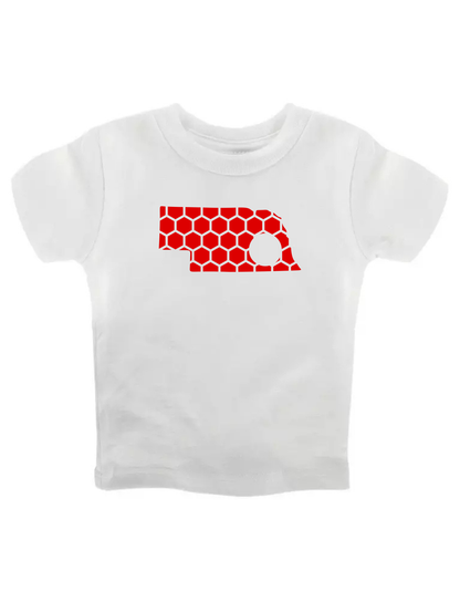Nebraska Honeycomb Crewneck T-Shirt-Rogue Magnolia Custom Designs