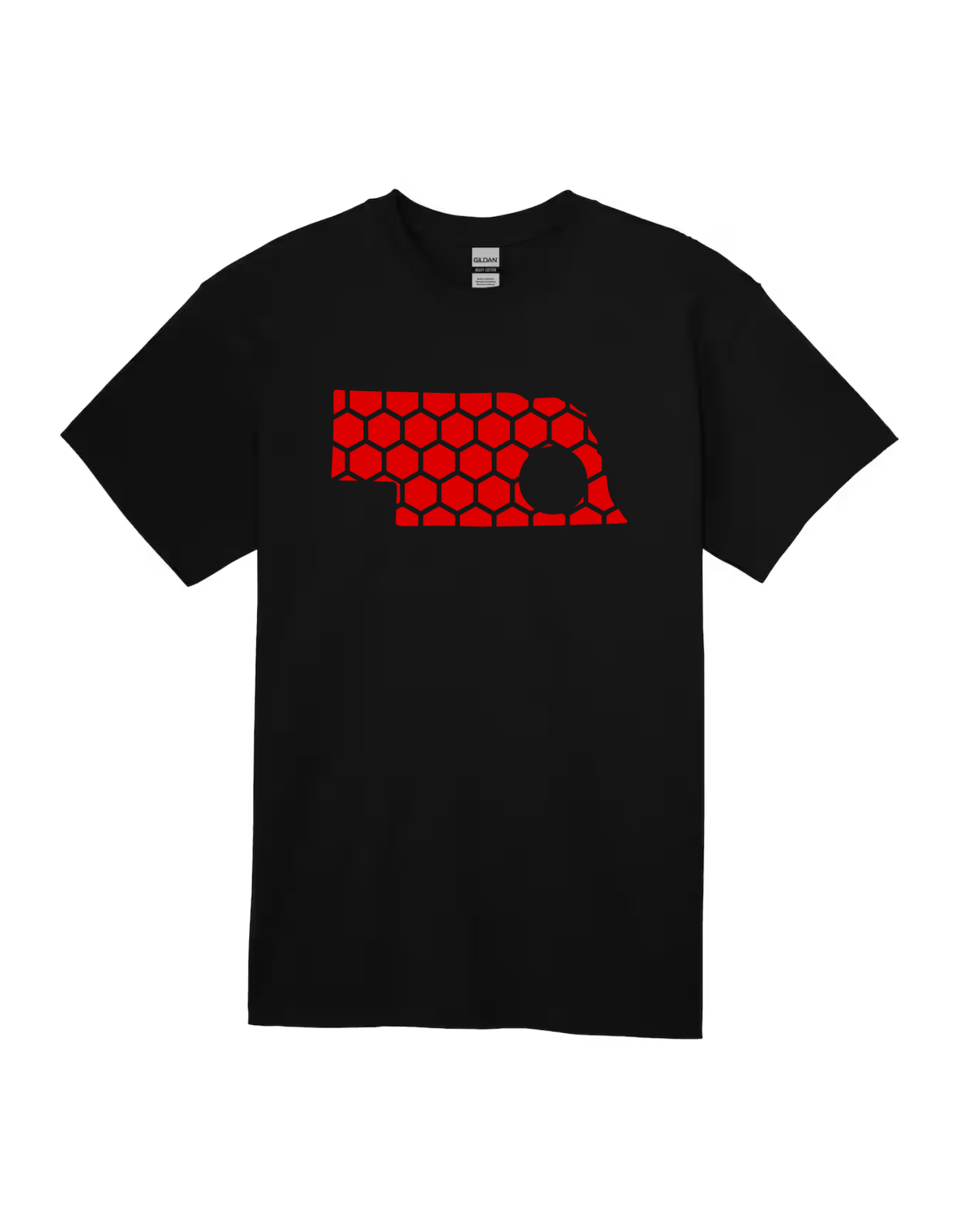 Nebraska Honeycomb Crewneck T-Shirt-Rogue Magnolia Custom Designs