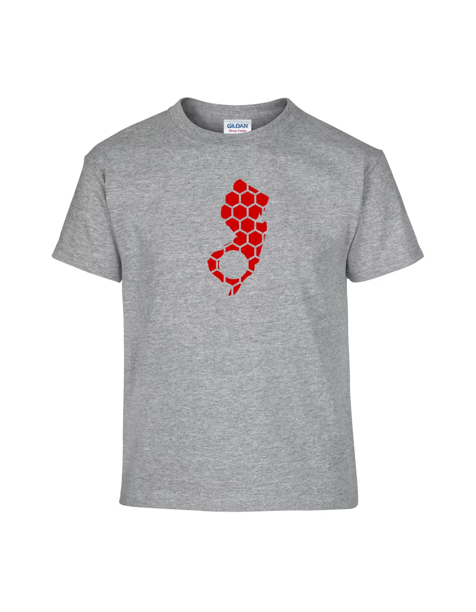 New Jersey Honeycomb Crewneck T-Shirt-Rogue Magnolia Custom Designs