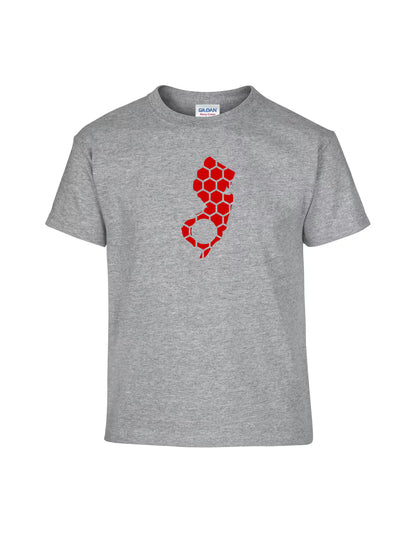 New Jersey Honeycomb Crewneck T-Shirt-Rogue Magnolia Custom Designs