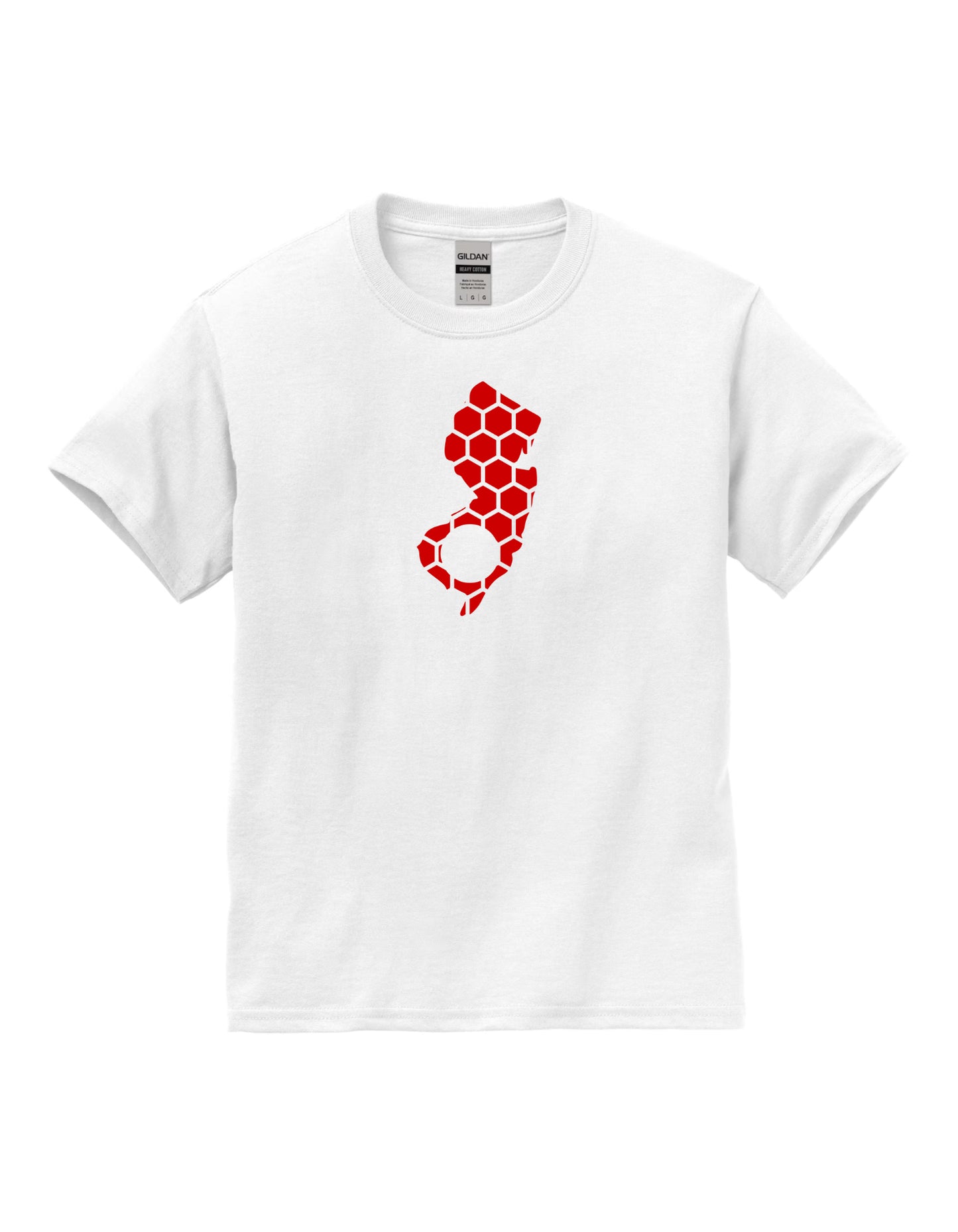 New Jersey Honeycomb Crewneck T-Shirt-Rogue Magnolia Custom Designs