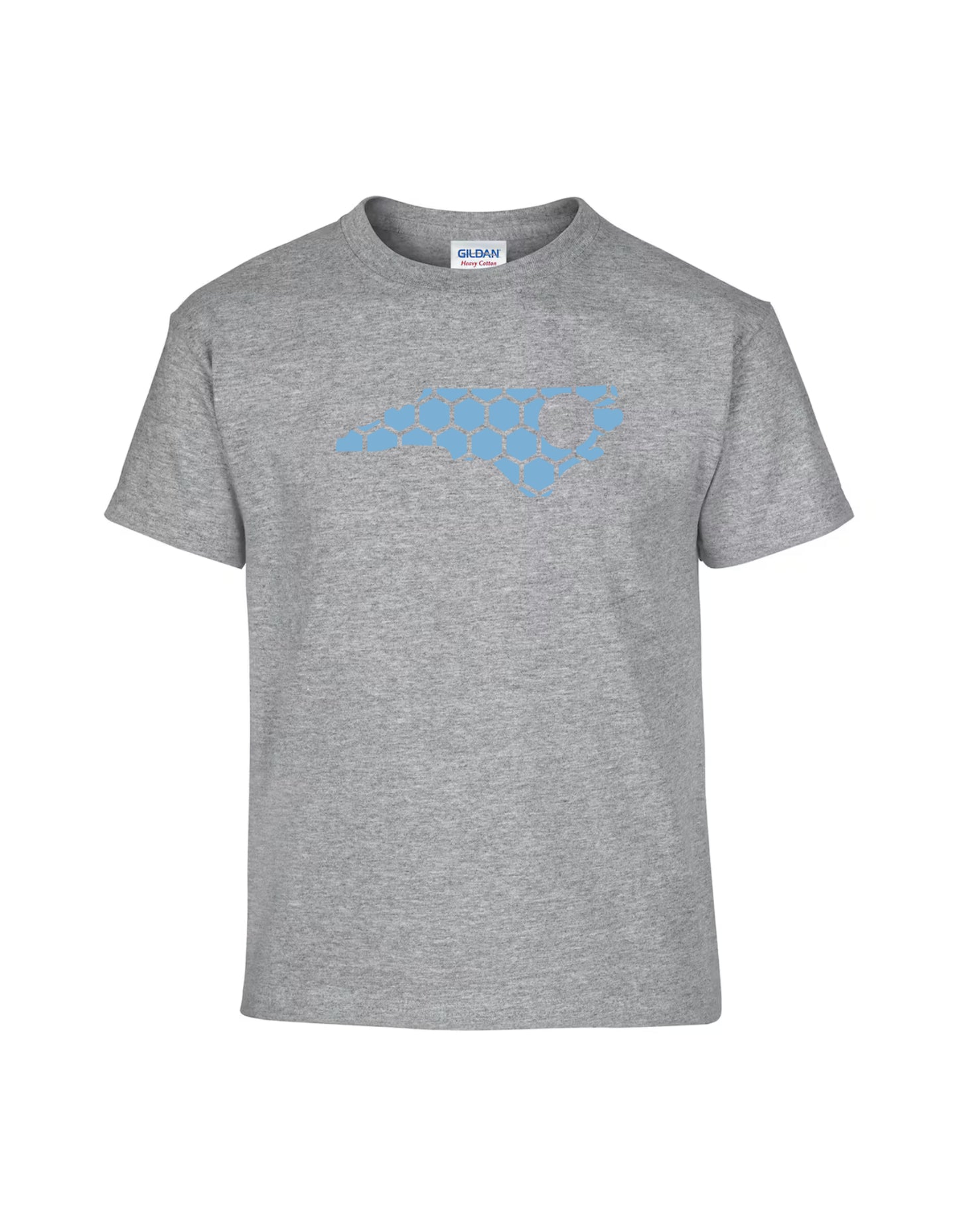 North Carolina Honeycomb Crewneck T-Shirt-Rogue Magnolia Custom Designs