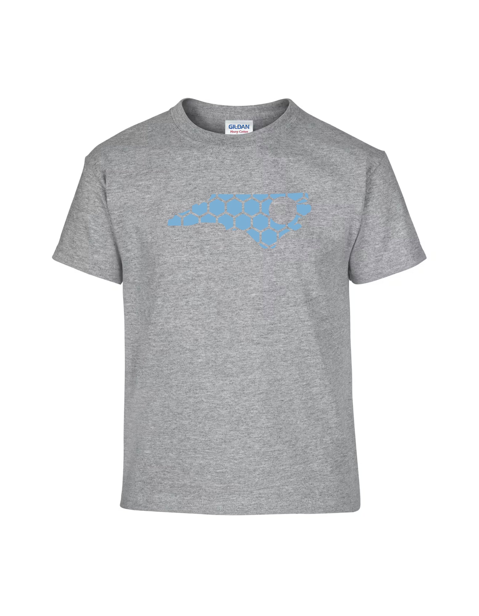 North Carolina Honeycomb Crewneck T-Shirt-Rogue Magnolia Custom Designs