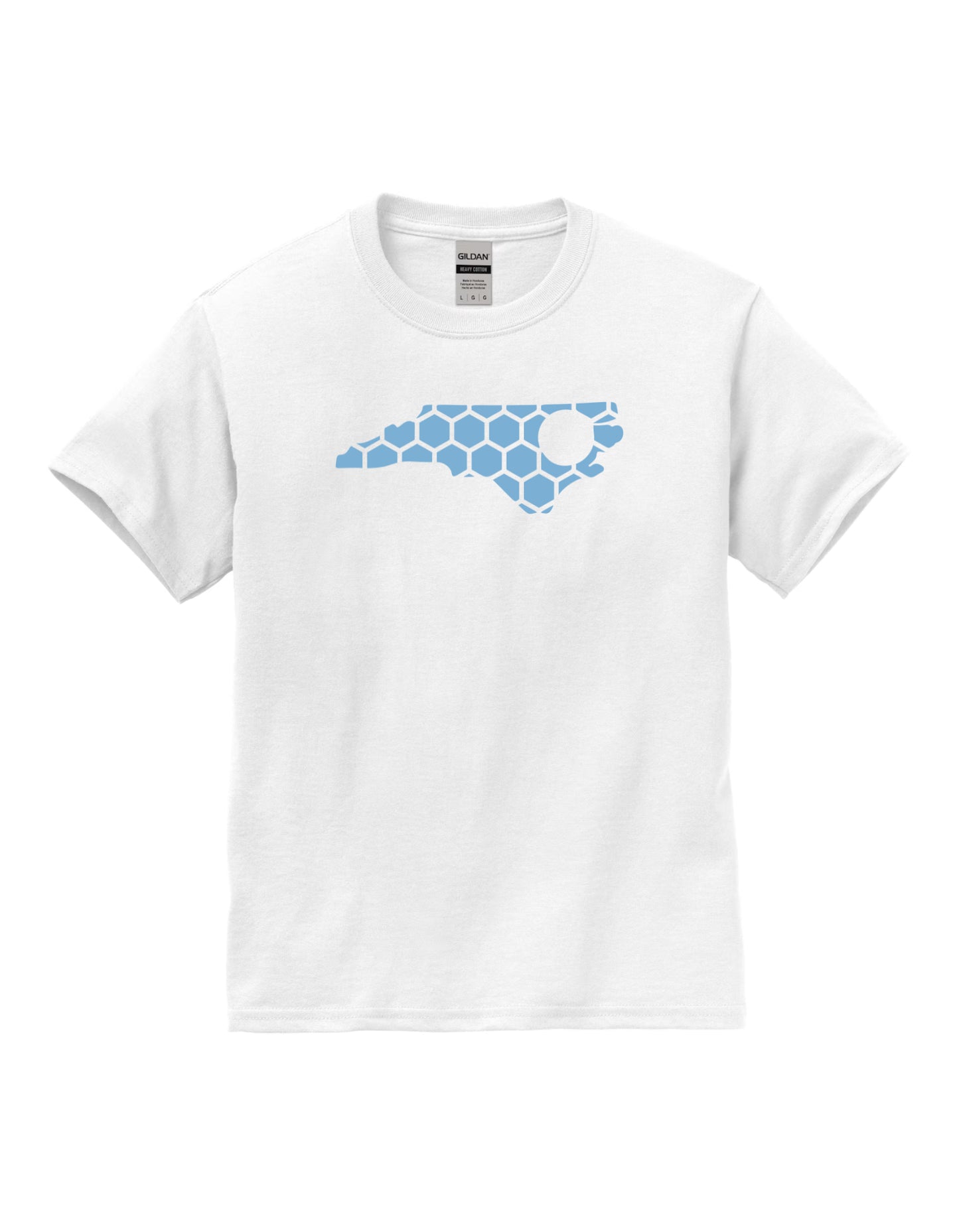 North Carolina Honeycomb Crewneck T-Shirt-Rogue Magnolia Custom Designs