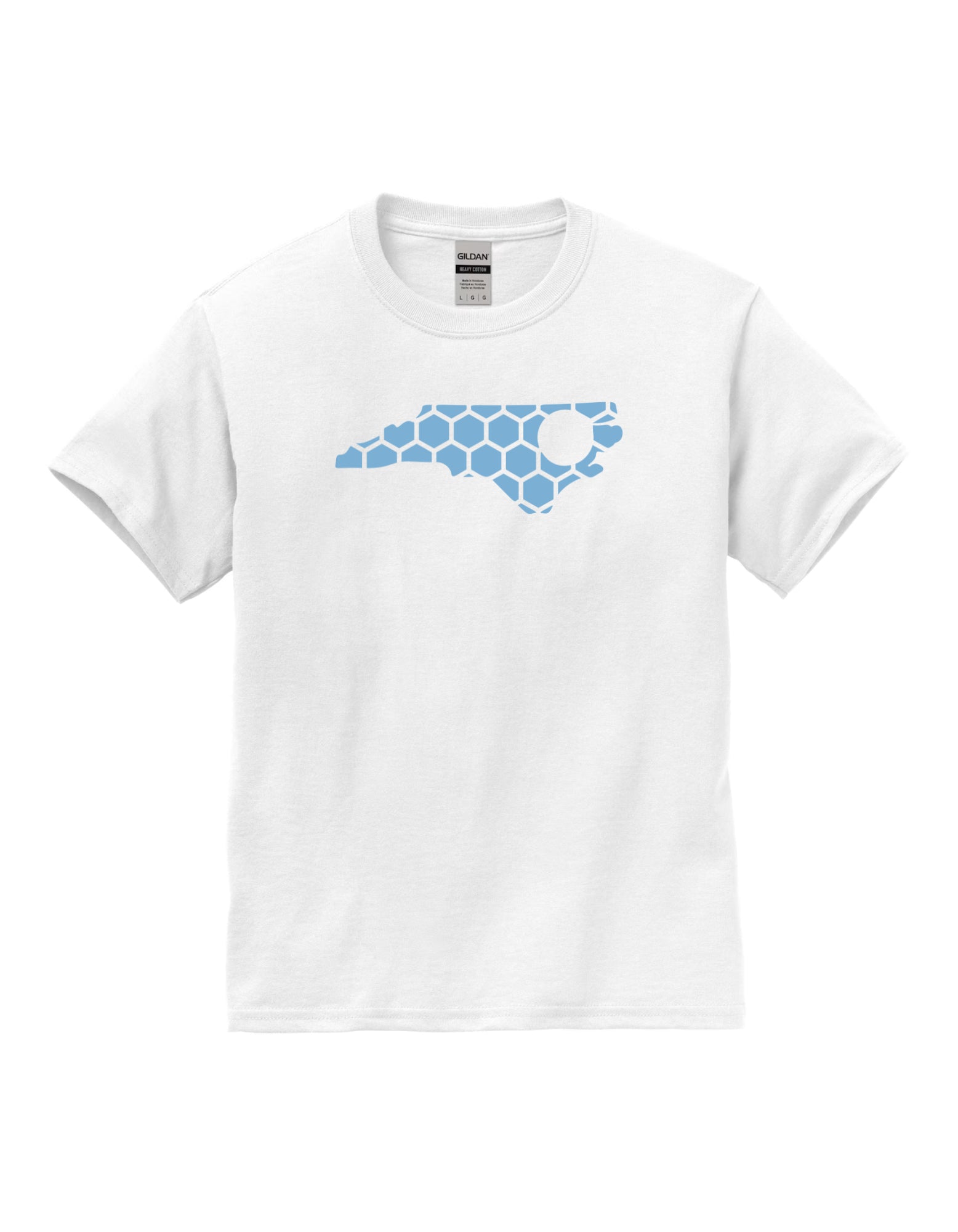 North Carolina Honeycomb Crewneck T-Shirt-Rogue Magnolia Custom Designs