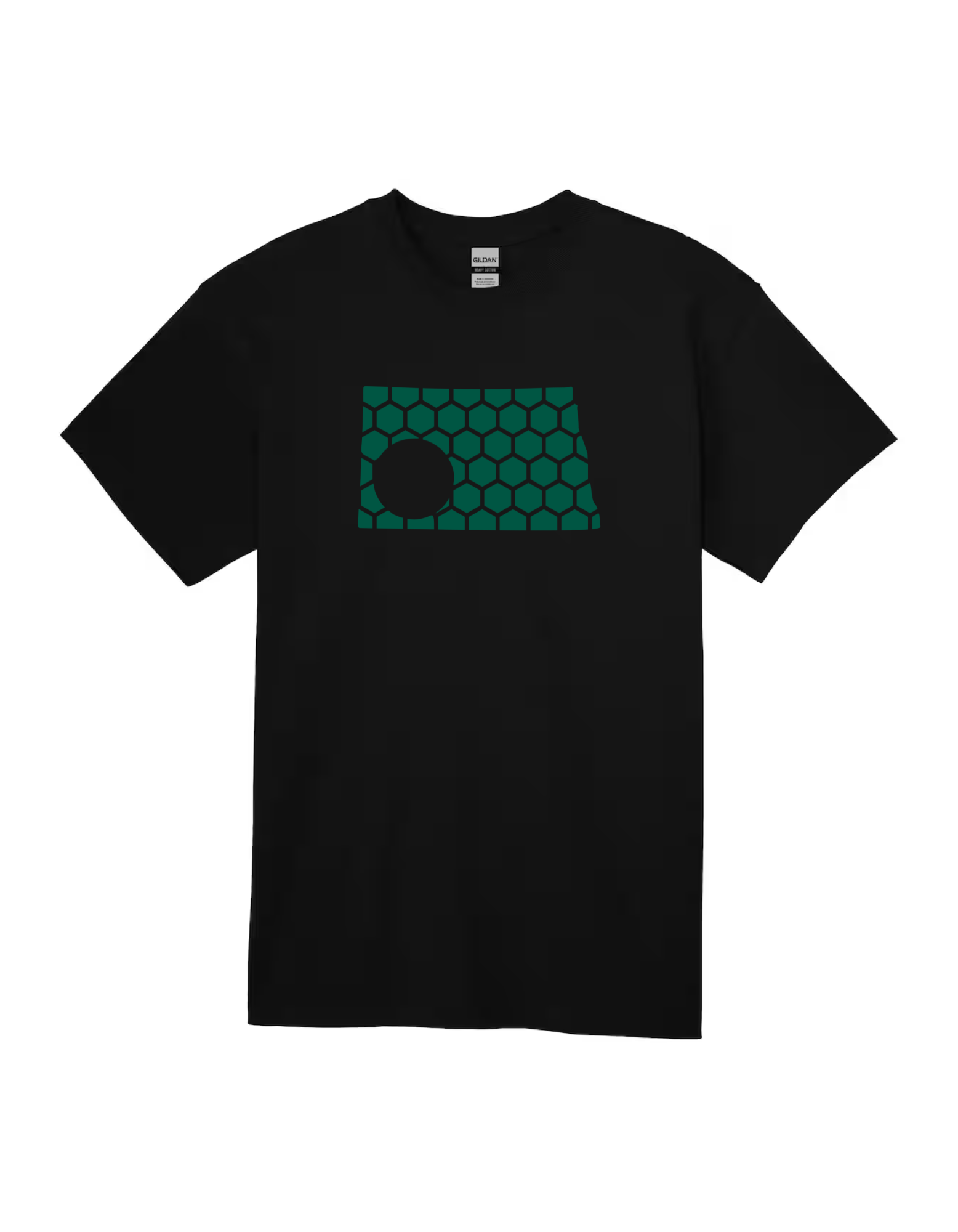 North Dakota Honeycomb Crewneck T-Shirt-Rogue Magnolia Custom Designs