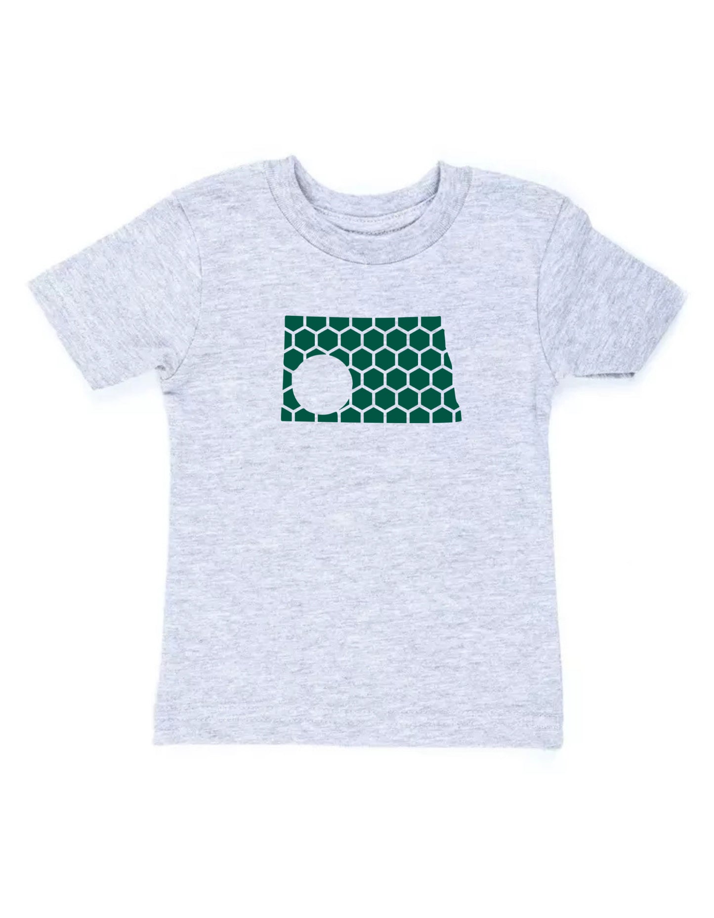 North Dakota Honeycomb Crewneck T-Shirt-Rogue Magnolia Custom Designs