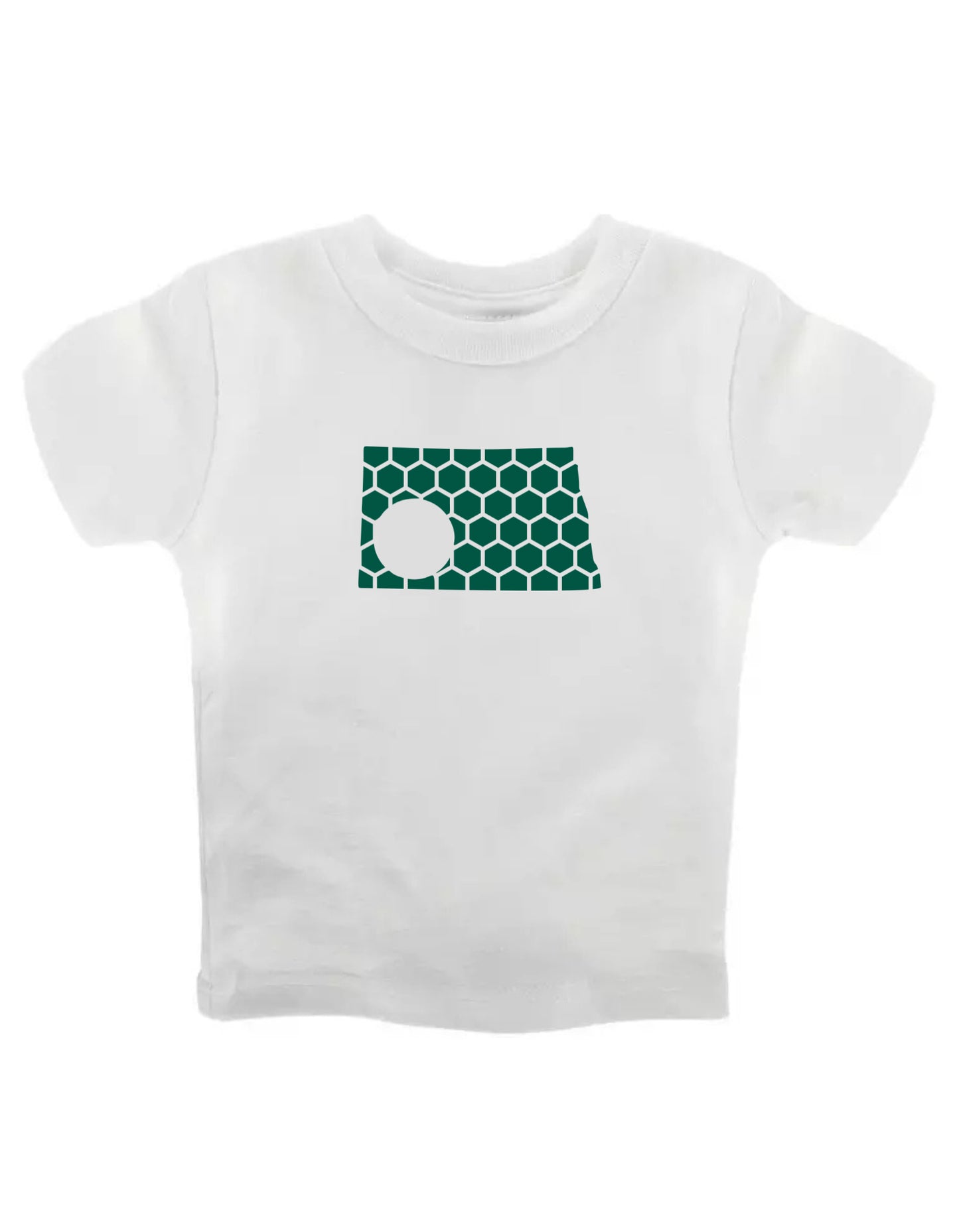 North Dakota Honeycomb Crewneck T-Shirt-Rogue Magnolia Custom Designs