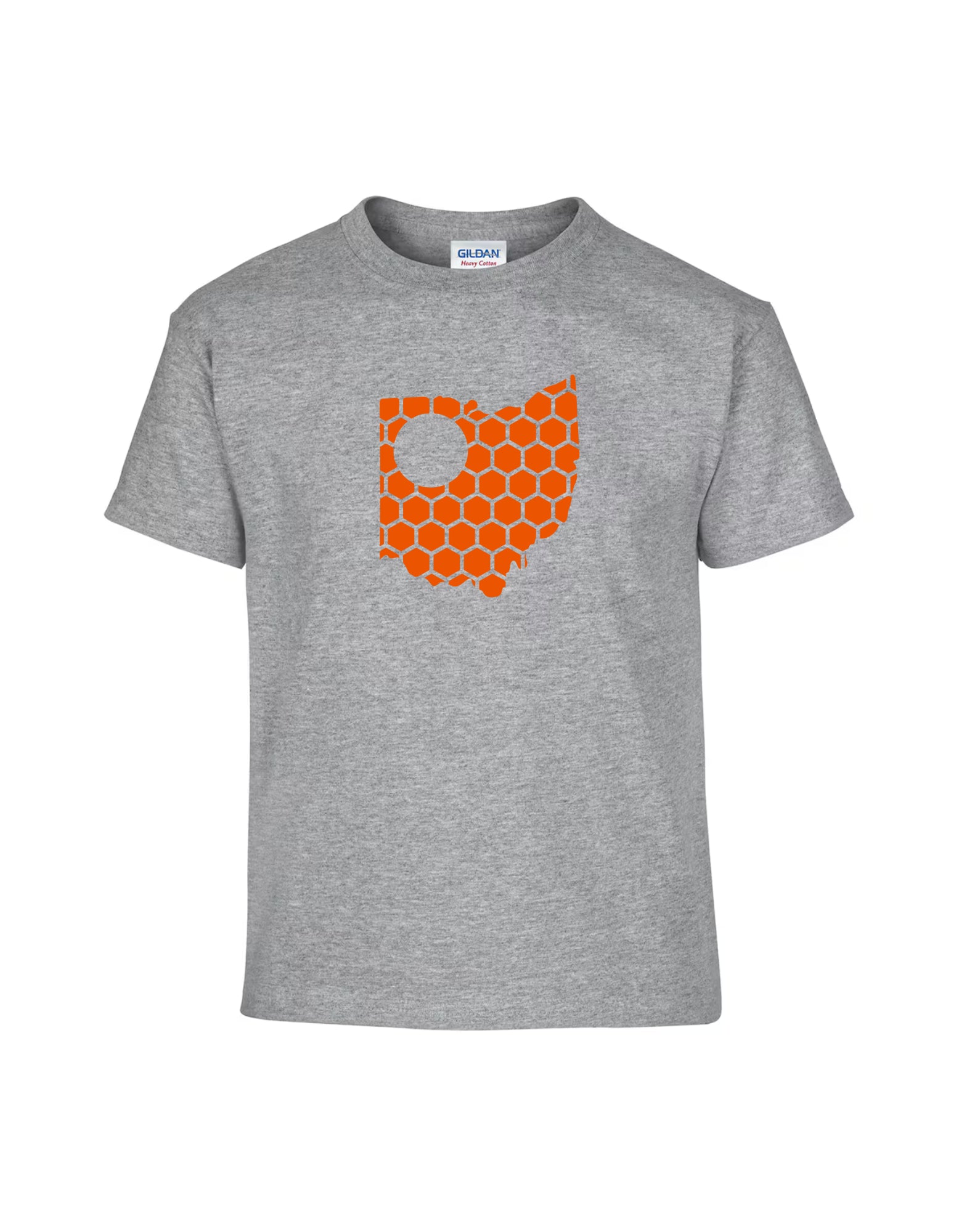 Ohio Honeycomb Crewneck T-Shirt-Rogue Magnolia Custom Designs