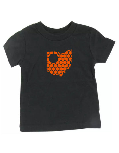 Ohio Honeycomb Crewneck T-Shirt-Rogue Magnolia Custom Designs