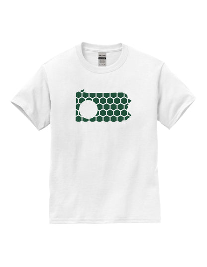 Pennsylvania Honeycomb Crewneck T-Shirt-Rogue Magnolia Custom Designs