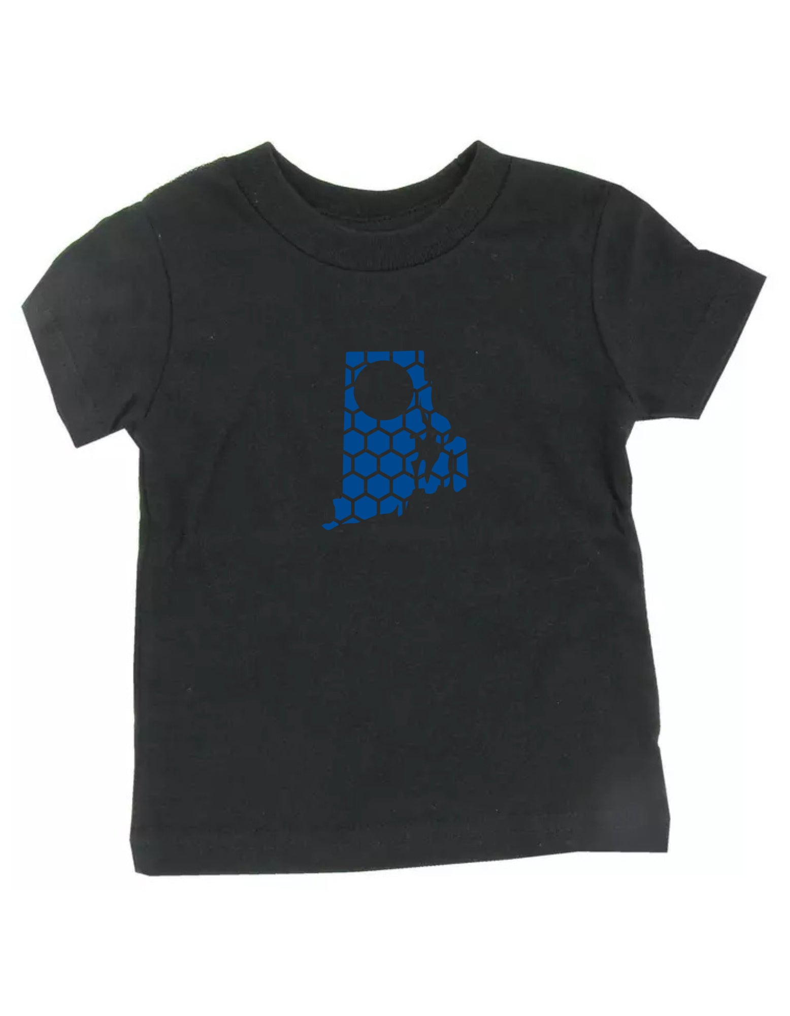 Rhode Island Honeycomb Crewneck T-Shirt-Rogue Magnolia Custom Designs