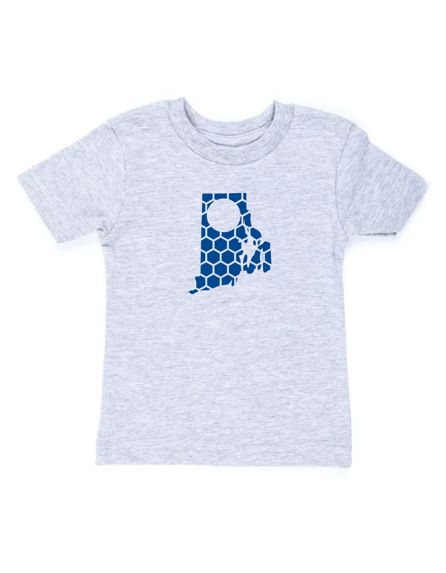 Rhode Island Honeycomb Crewneck T-Shirt-Rogue Magnolia Custom Designs