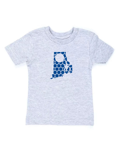 Rhode Island Honeycomb Crewneck T-Shirt-Rogue Magnolia Custom Designs