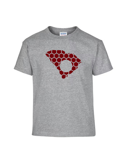 South Carolina Honeycomb Crewneck T-Shirt-Rogue Magnolia Custom Designs