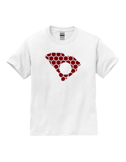 South Carolina Honeycomb Crewneck T-Shirt-Rogue Magnolia Custom Designs