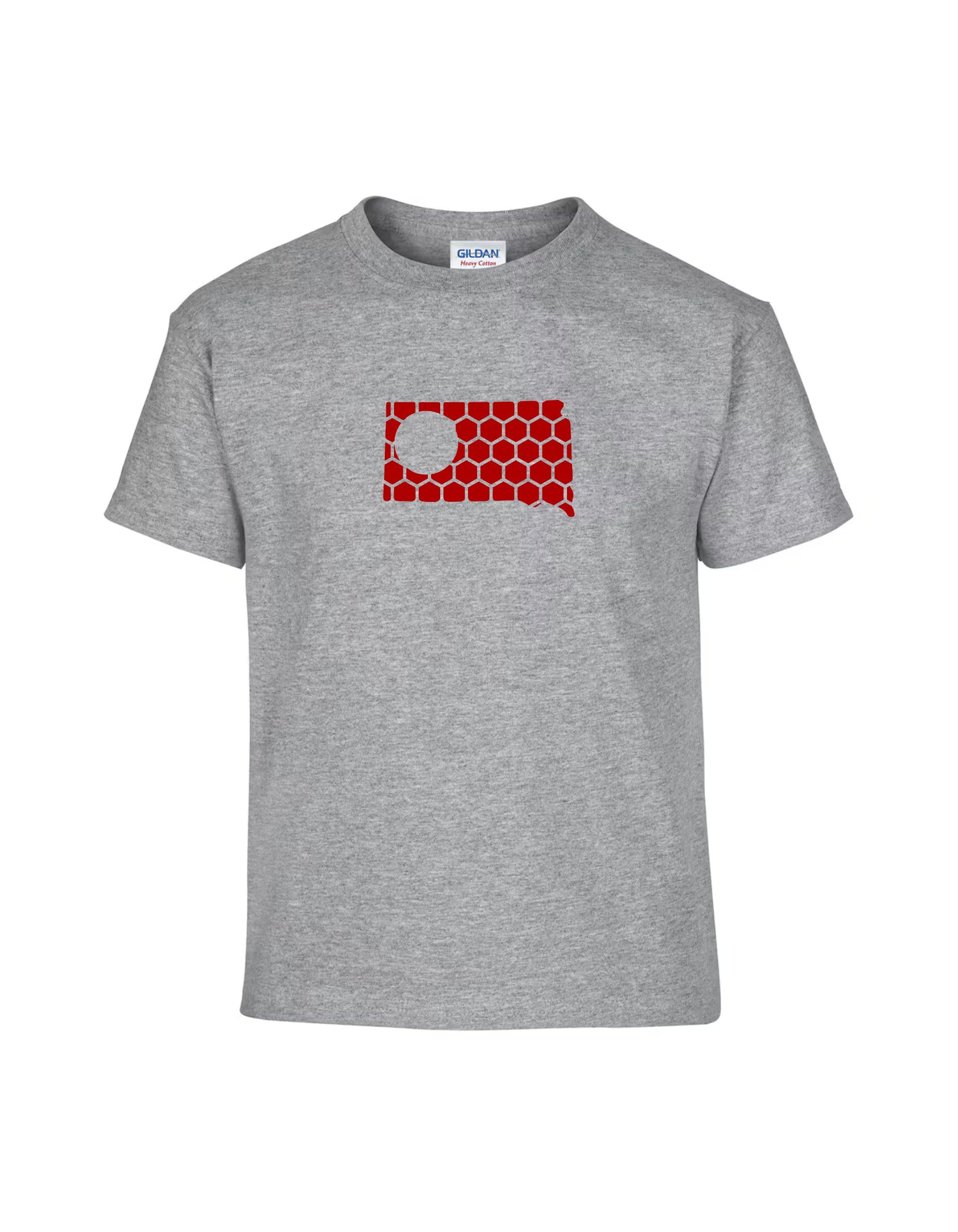 South Dakota Honeycomb Crewneck T-Shirt-Rogue Magnolia Custom Designs