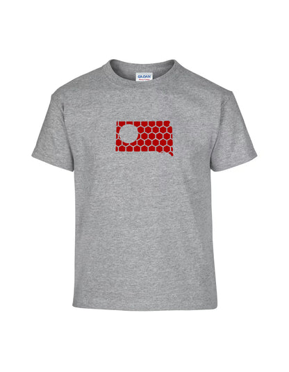 South Dakota Honeycomb Crewneck T-Shirt-Rogue Magnolia Custom Designs