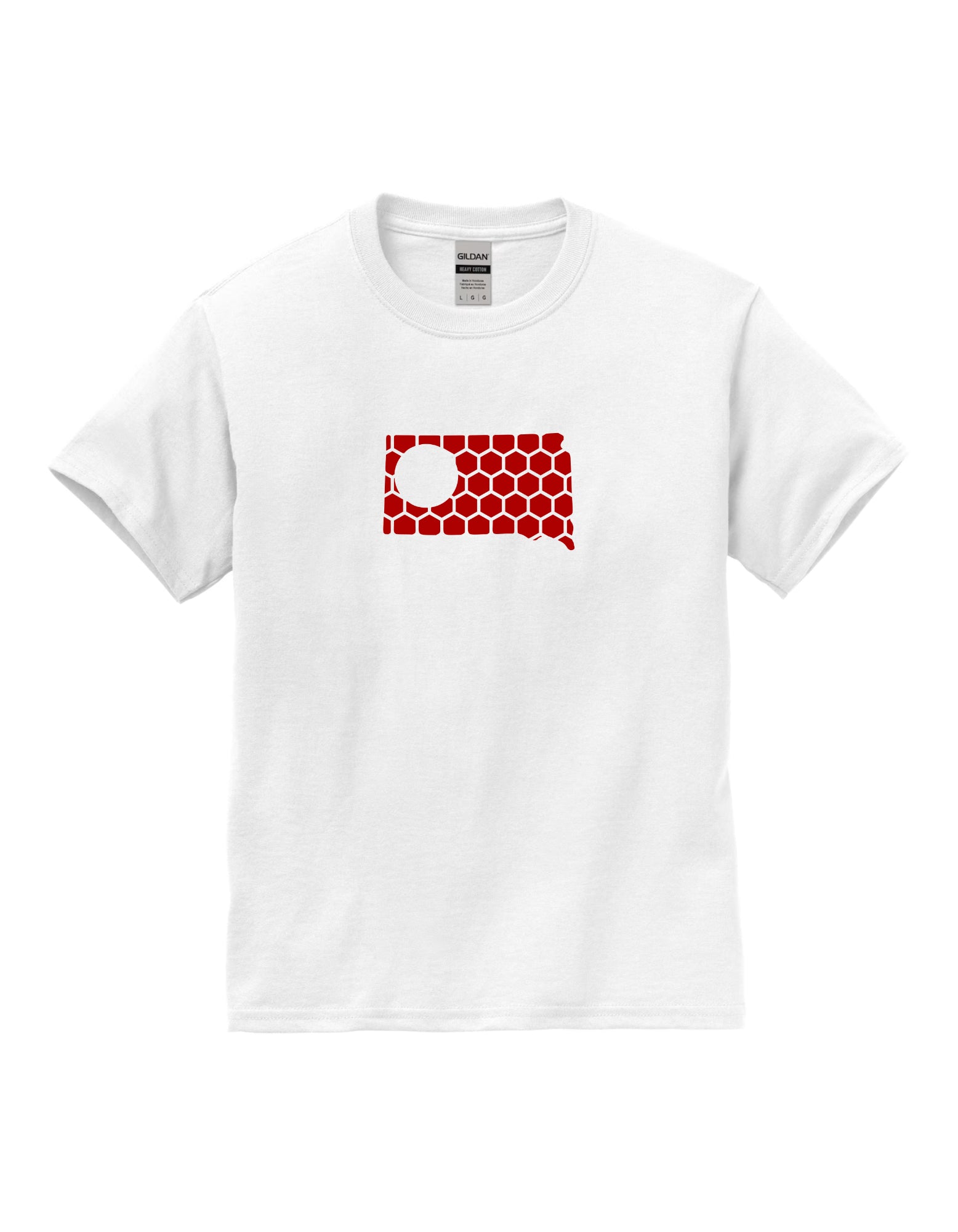 South Dakota Honeycomb Crewneck T-Shirt-Rogue Magnolia Custom Designs