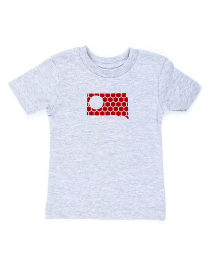 South Dakota Honeycomb Crewneck T-Shirt-Rogue Magnolia Custom Designs