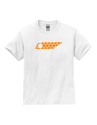Tennessee Honeycomb Crewneck T-Shirt-Rogue Magnolia Custom Designs
