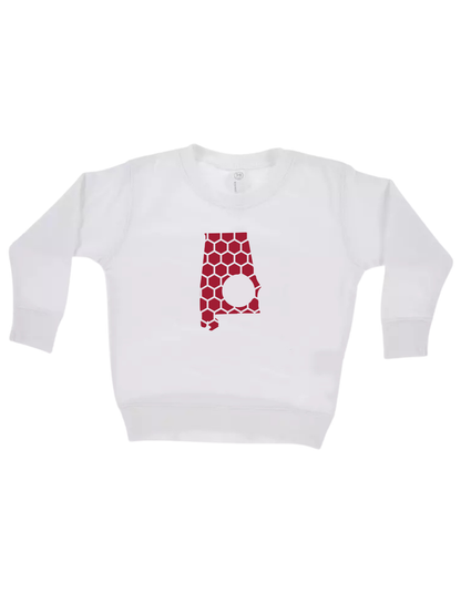 Alabama Honeycomb Monogrammed Sweatshirt-Rogue Magnolia Custom Designs