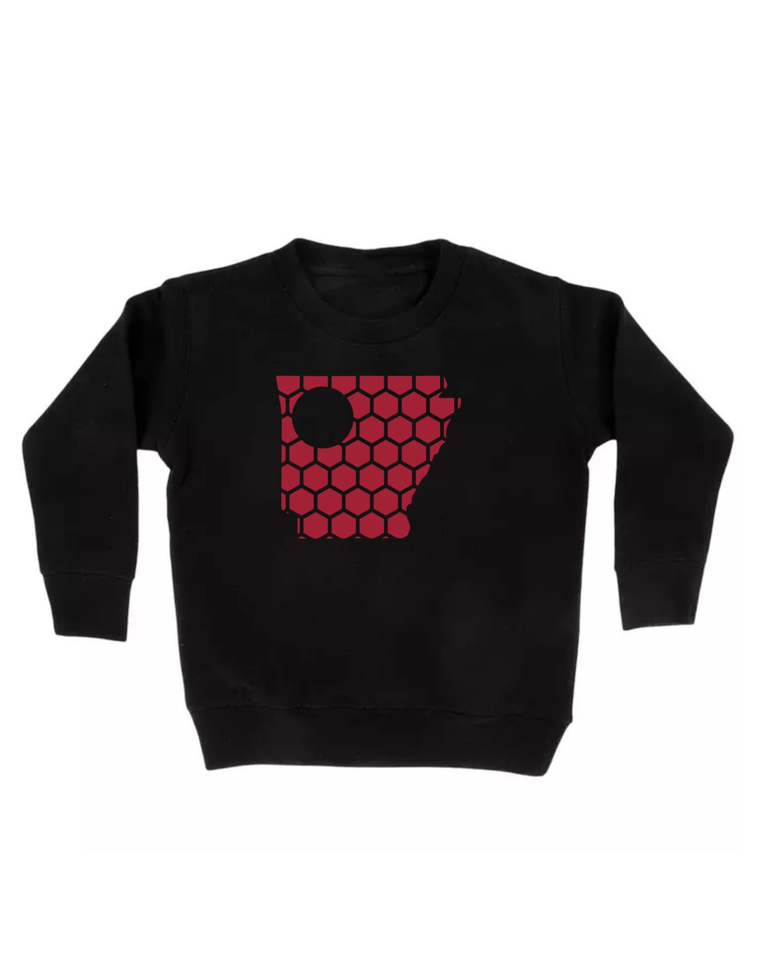 Arkansas Honeycomb Monogrammed Sweatshirt-Rogue Magnolia Custom Designs