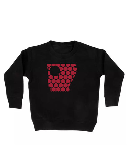 Arkansas Honeycomb Monogrammed Sweatshirt-Rogue Magnolia Custom Designs