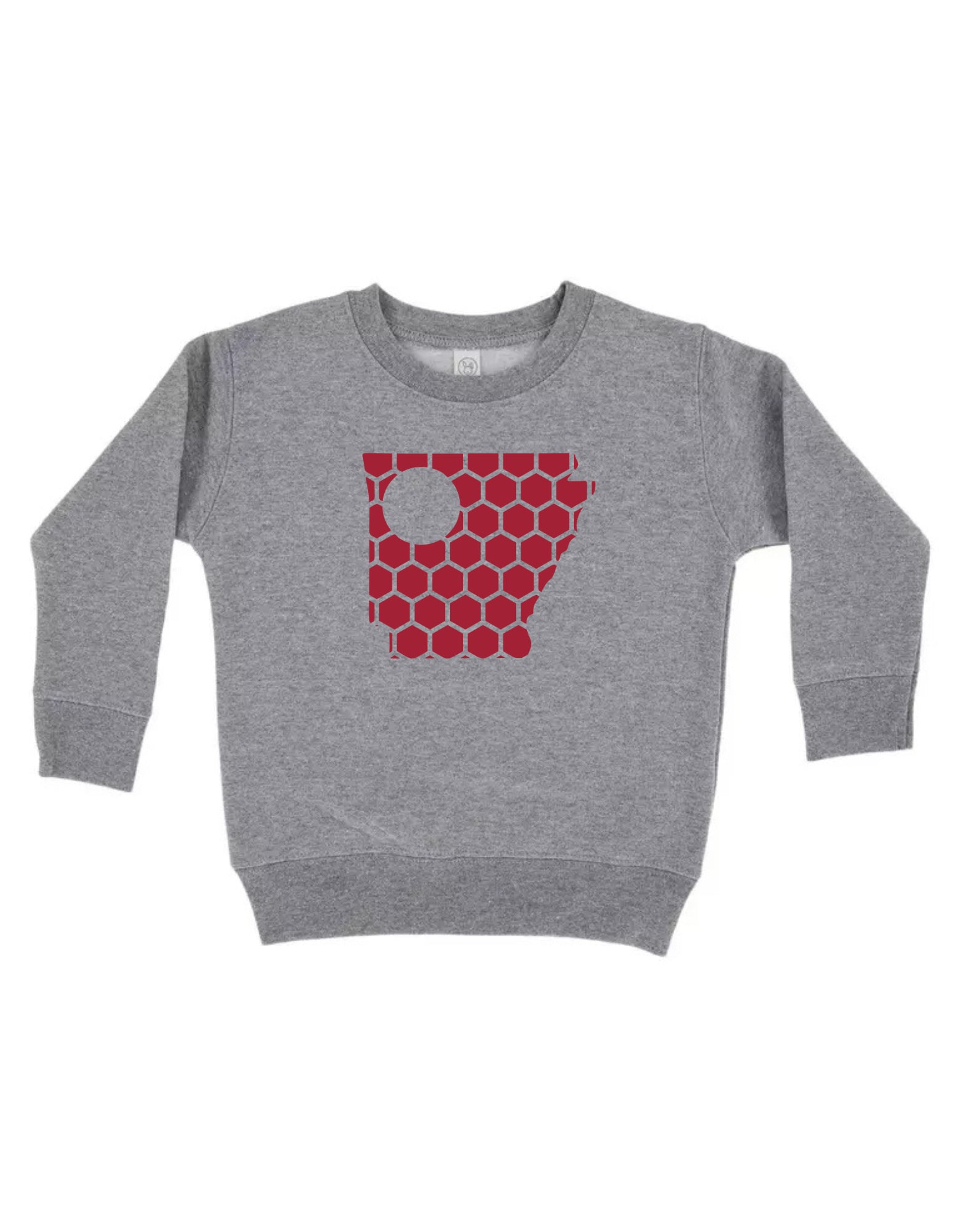 Arkansas Honeycomb Monogrammed Sweatshirt-Rogue Magnolia Custom Designs