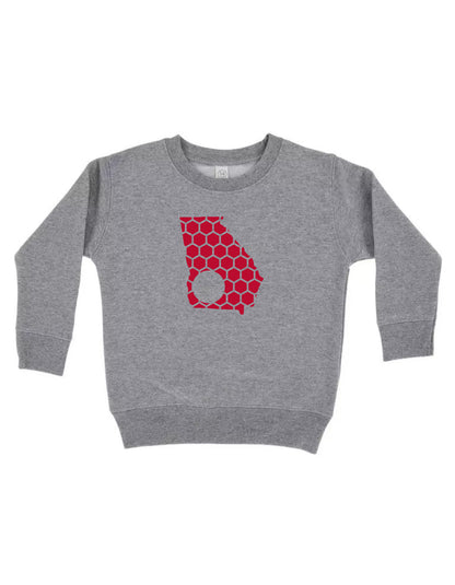 Georgia Honeycomb Monogrammed Sweatshirt-Rogue Magnolia Custom Designs