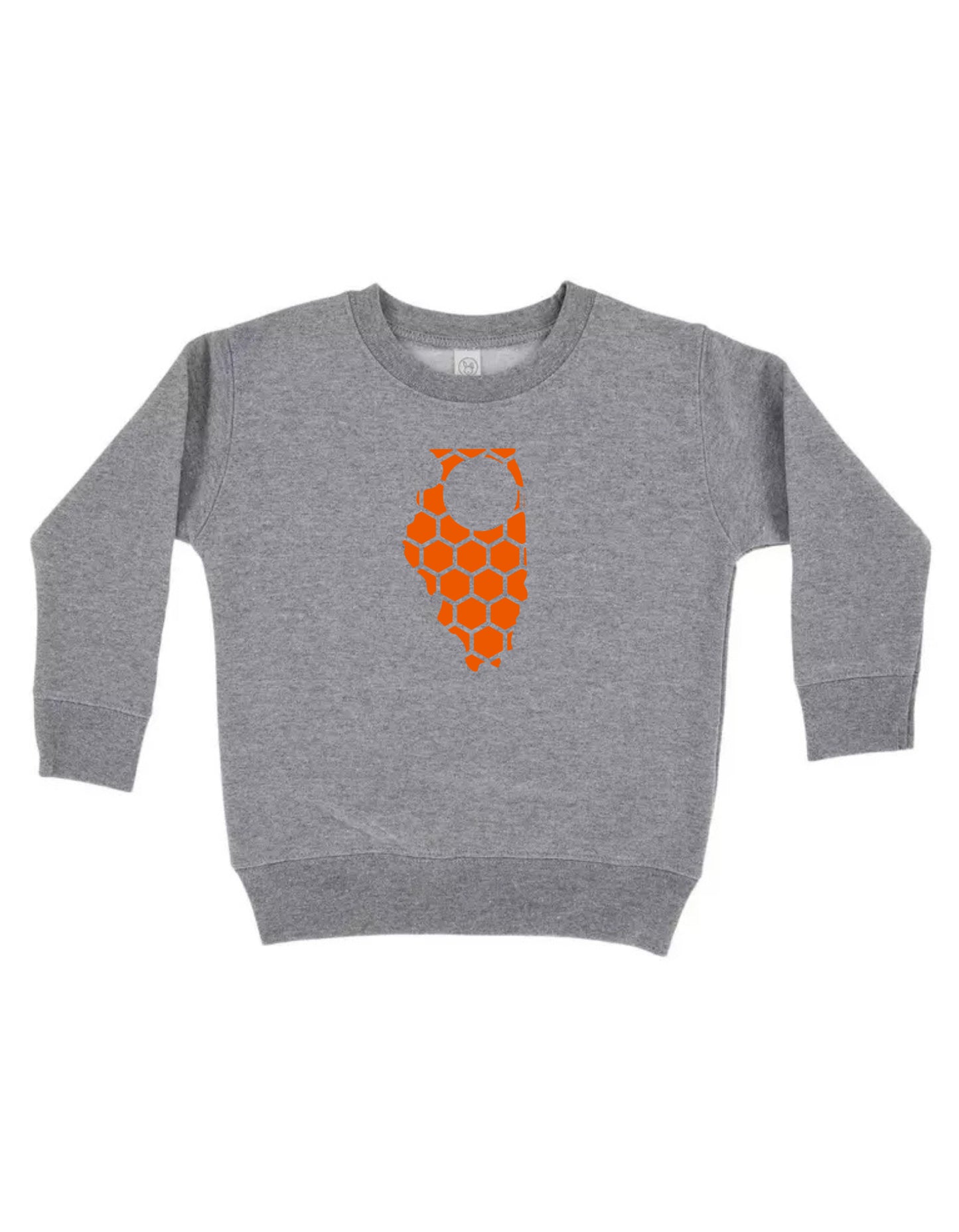 Illinois Honeycomb Monogrammed Sweatshirt-Rogue Magnolia Custom Designs
