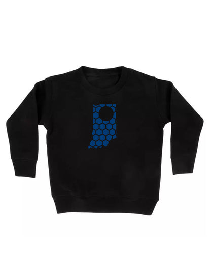 Indiana Honeycomb Monogrammed Sweatshirt-Rogue Magnolia Custom Designs