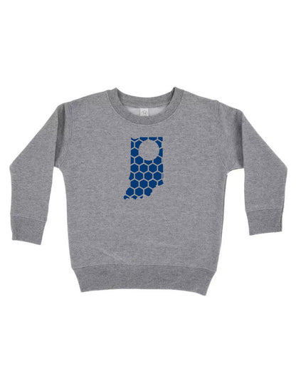 Indiana Honeycomb Monogrammed Sweatshirt-Rogue Magnolia Custom Designs