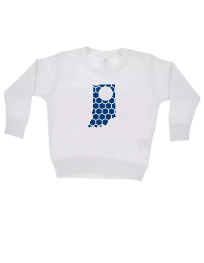 Indiana Honeycomb Monogrammed Sweatshirt-Rogue Magnolia Custom Designs