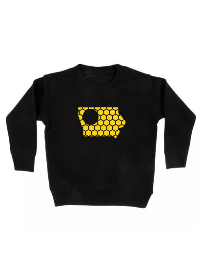 Iowa Honeycomb Monogrammed Sweatshirt-Rogue Magnolia Custom Designs