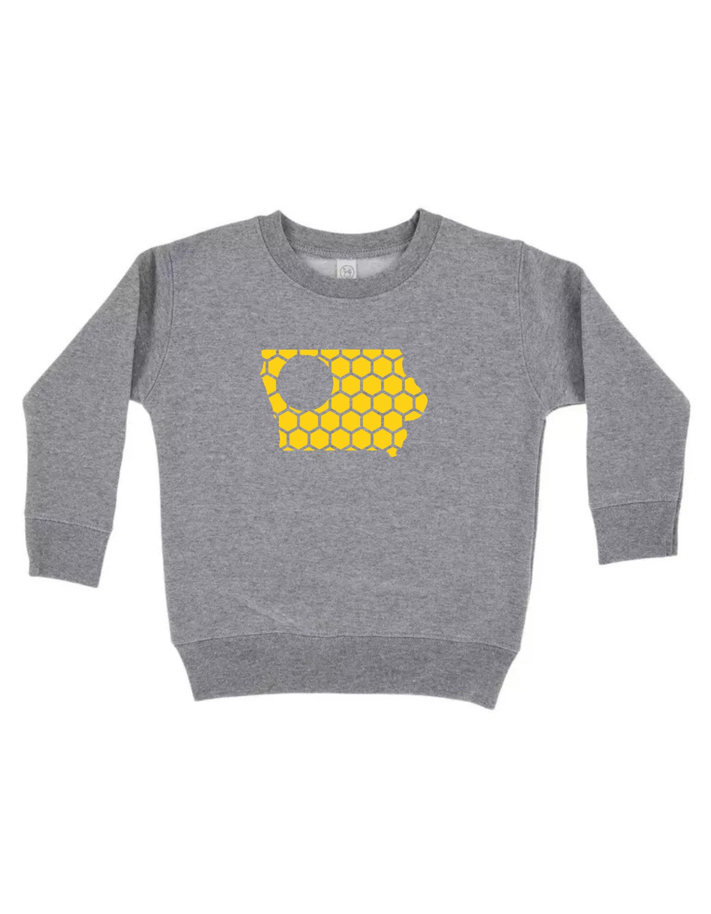 Iowa Honeycomb Monogrammed Sweatshirt-Rogue Magnolia Custom Designs