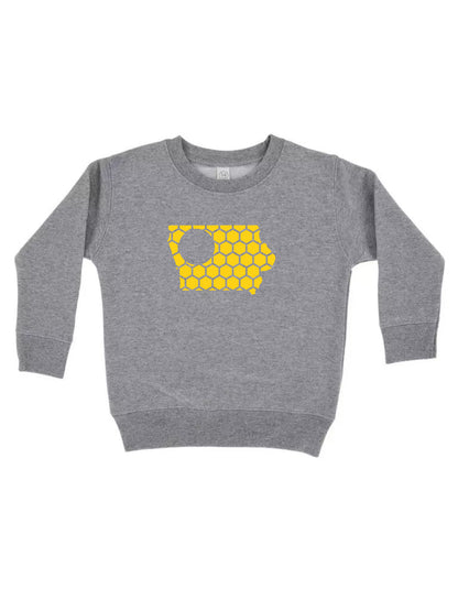Iowa Honeycomb Monogrammed Sweatshirt-Rogue Magnolia Custom Designs