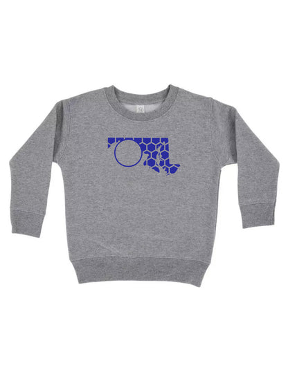 Maryland Honeycomb Monogrammed Sweatshirt-Rogue Magnolia Custom Designs