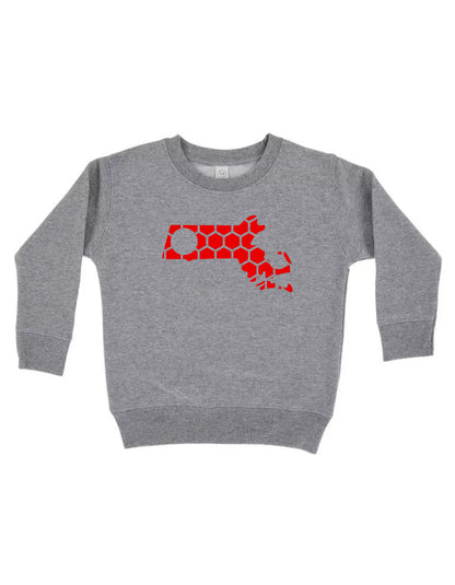 Massachusetts Honeycomb Monogrammed Sweatshirt-Rogue Magnolia Custom Designs