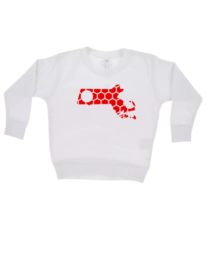 Massachusetts Honeycomb Monogrammed Sweatshirt-Rogue Magnolia Custom Designs