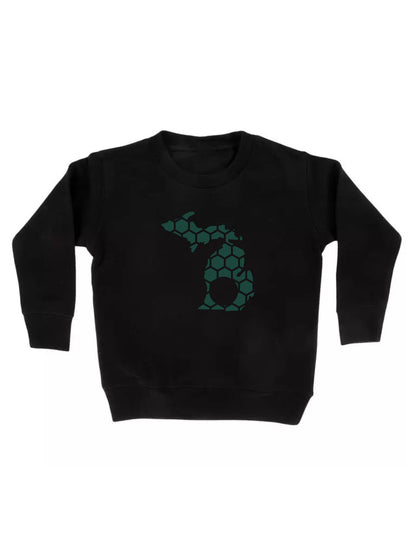 Michigan Honeycomb Monogrammed Sweatshirt-Rogue Magnolia Custom Designs