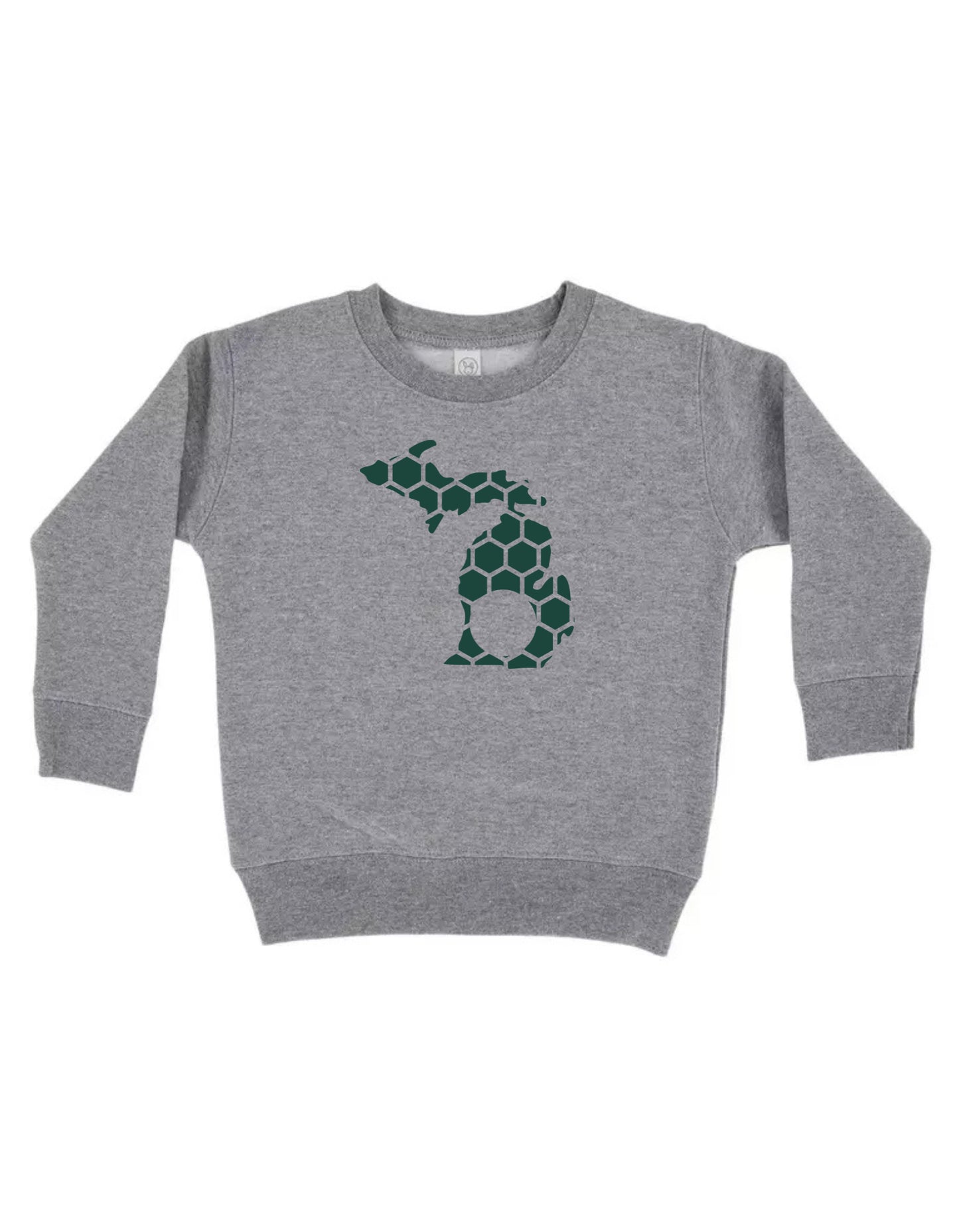 Michigan Honeycomb Monogrammed Sweatshirt-Rogue Magnolia Custom Designs