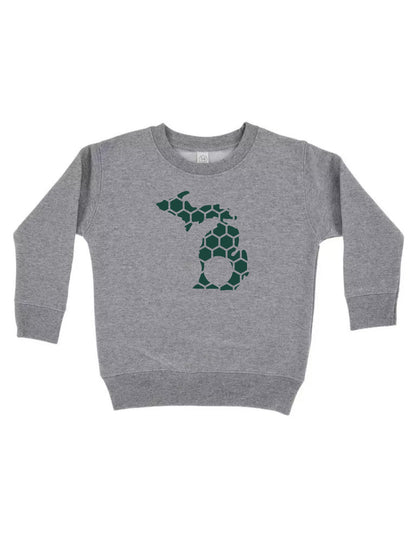 Michigan Honeycomb Monogrammed Sweatshirt-Rogue Magnolia Custom Designs