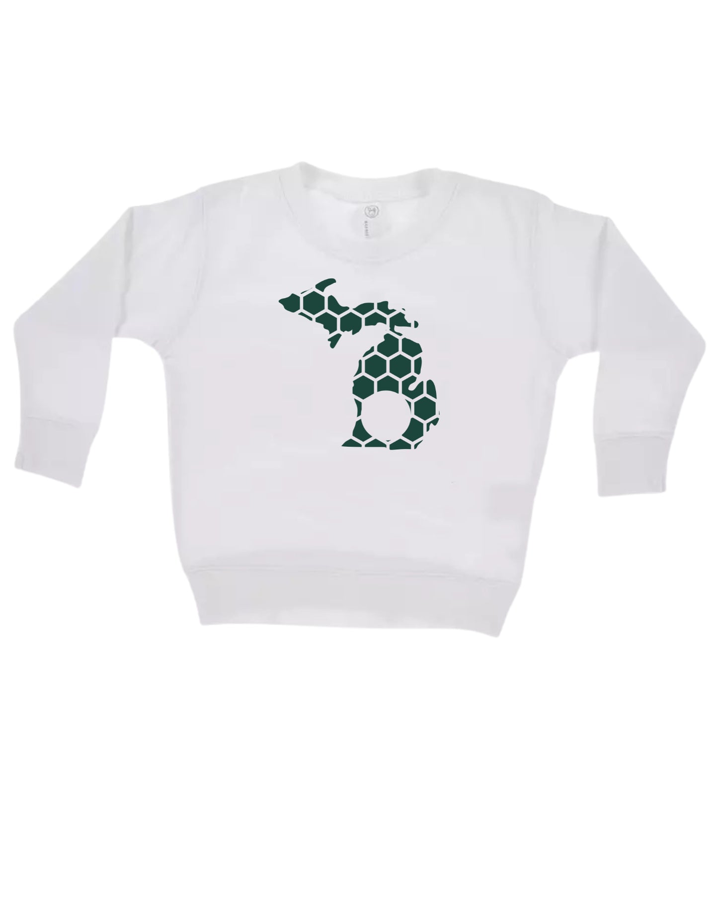 Michigan Honeycomb Monogrammed Sweatshirt-Rogue Magnolia Custom Designs