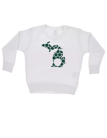 Michigan Honeycomb Monogrammed Sweatshirt-Rogue Magnolia Custom Designs