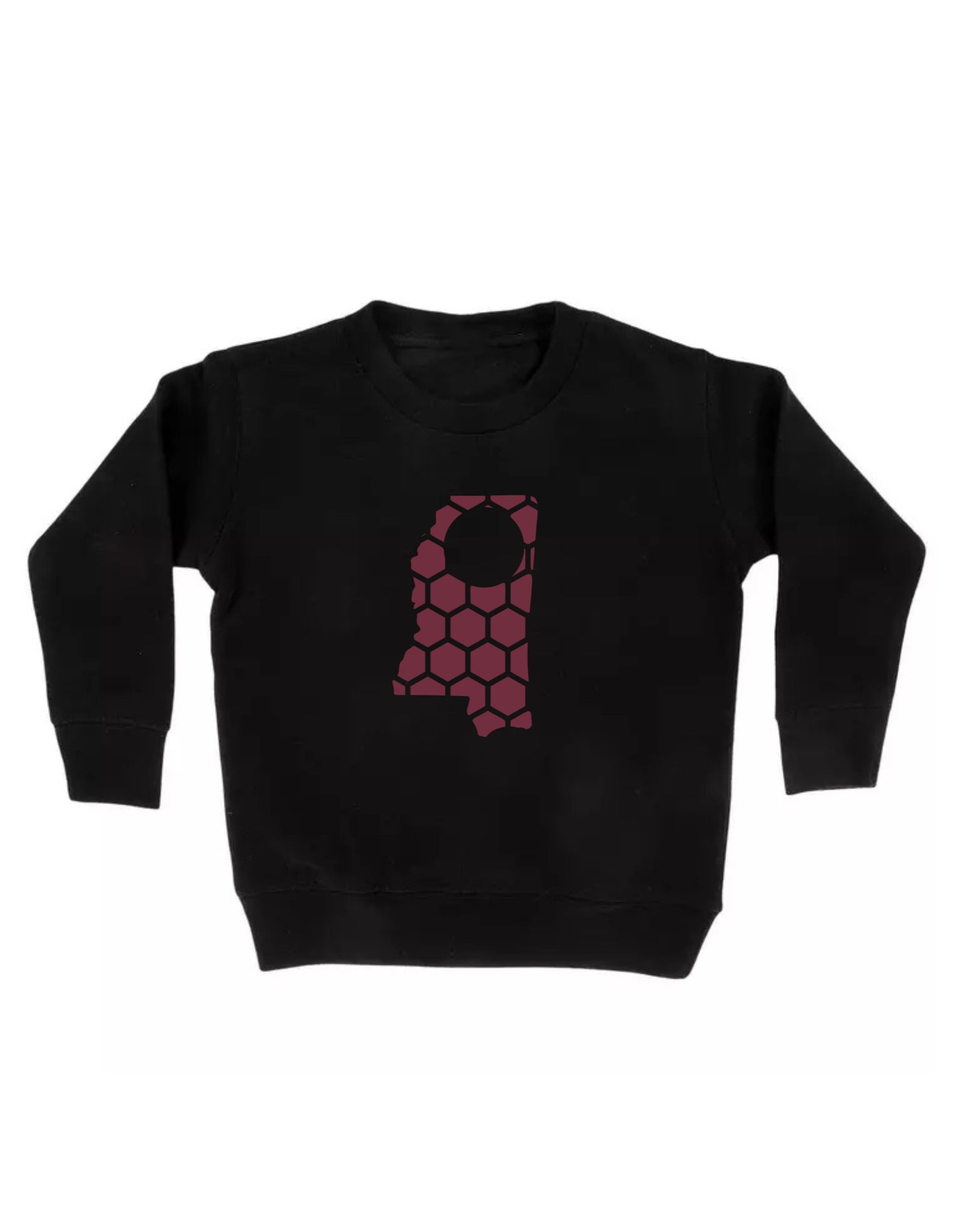 Mississippi Honeycomb Monogrammed Sweatshirt-Rogue Magnolia Custom Designs