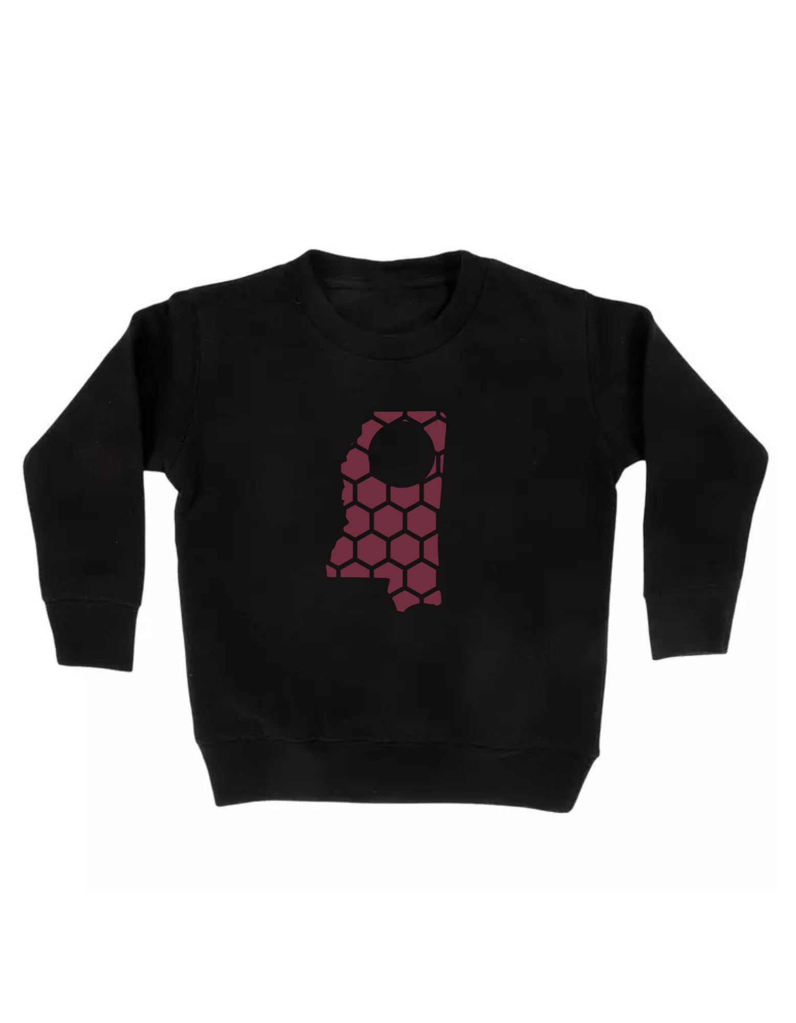 Mississippi Honeycomb Monogrammed Sweatshirt-Rogue Magnolia Custom Designs